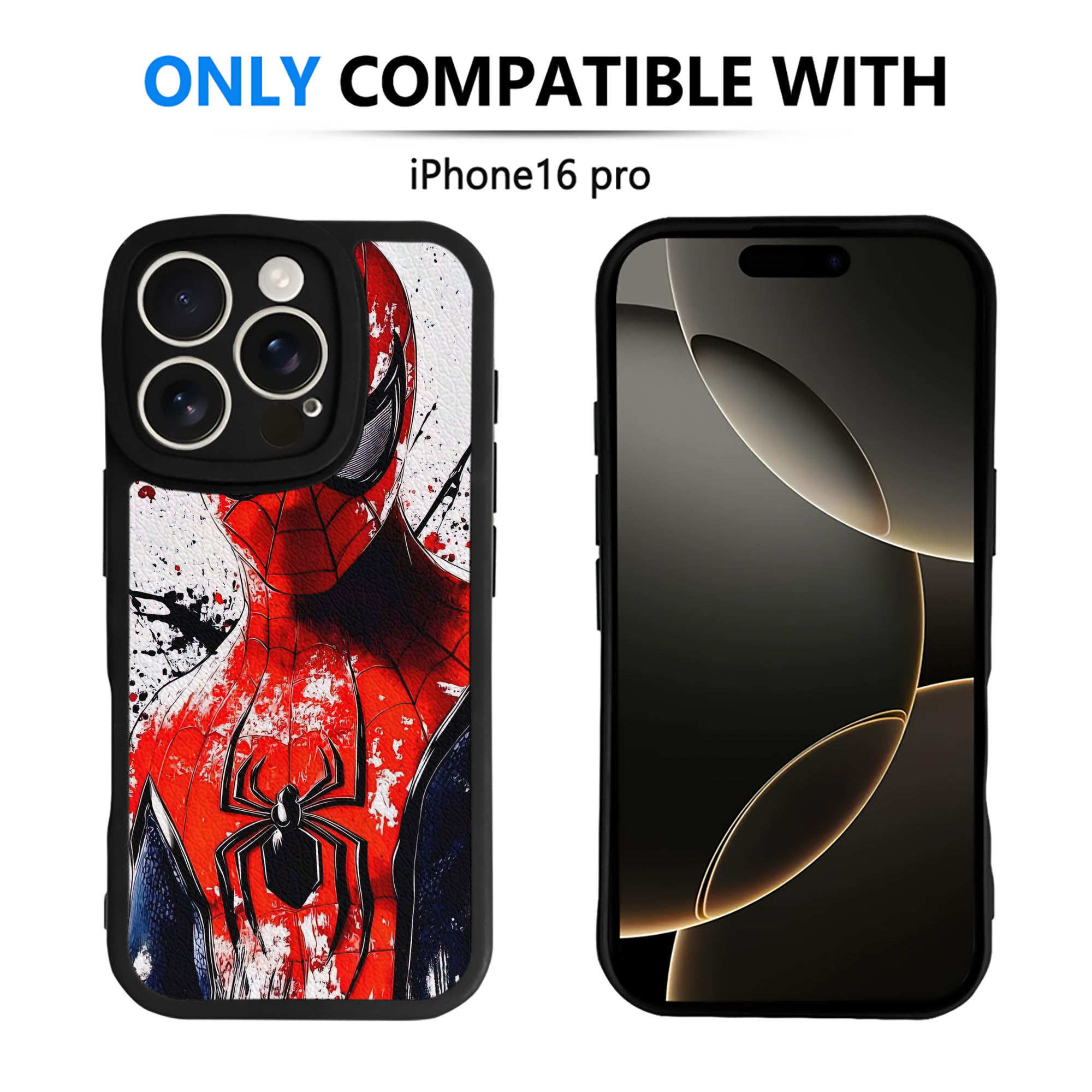 Spider Man スパイダーマン 【iPhone 16シリーズ対応】シリコンスマホケース（レザー調） 材質：シリコン